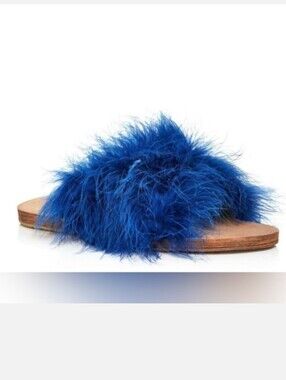 Brother Vellies Lamu Marabou Feather Sandals Sz8
